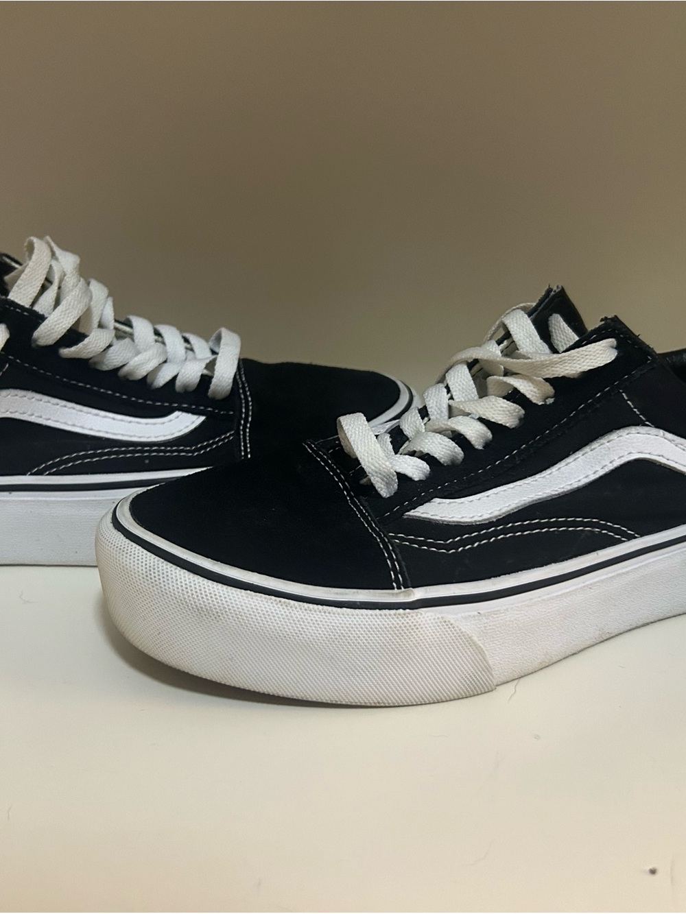 Vans Black and White Low-Top Skate Sneakers